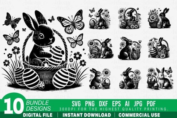 Easter Bunny Floral Bundle SVG Set Review