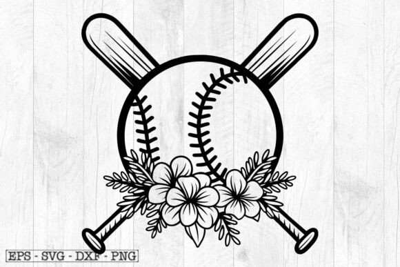 Floral Baseball Svg File, Baseball Svg Review