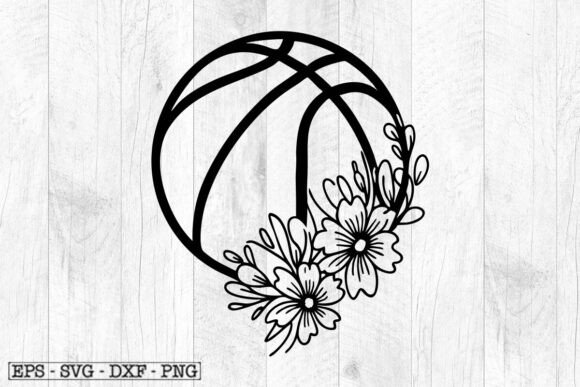Floral Basketball Svg File , Basketball Review