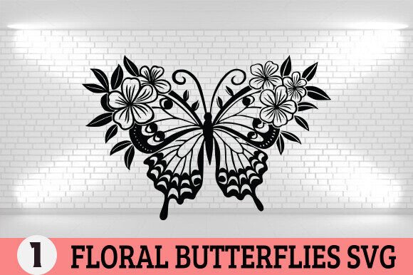 Floral Butterfly SVG Design Flower but Review