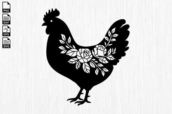 Floral Chicken Svg, Chicken Svg Review