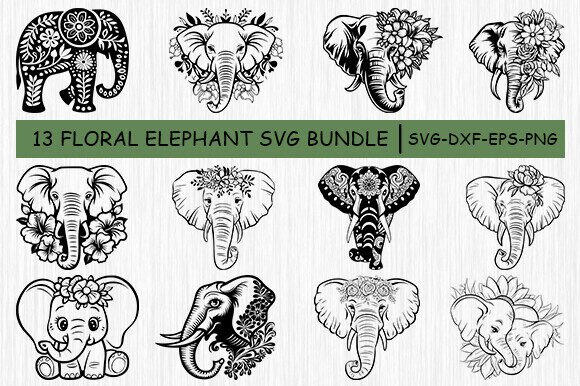 Floral Elephant Svg Bundle Review