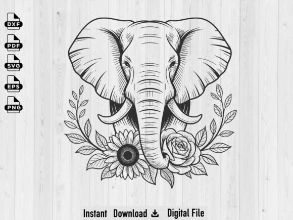 Floral Elephant Svg File Review for Embroidery Projects