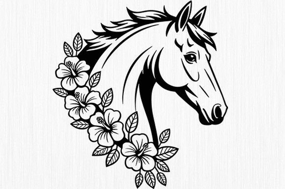 Floral Horse Svg Review for Embroidery Projects