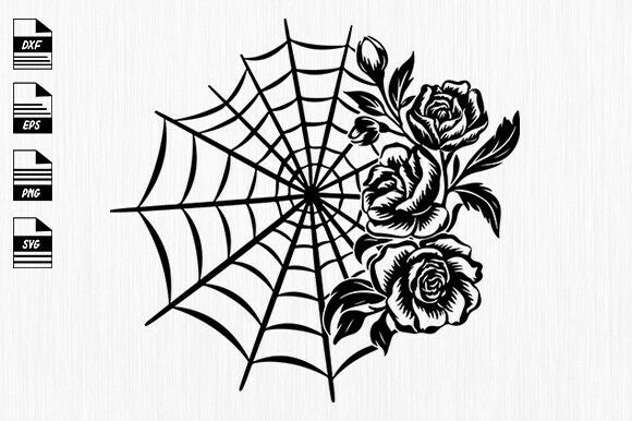 Floral Spider Svg for Embroidery Projects
