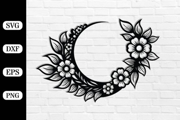 Laser Cut Floral Moon SVG Files Review