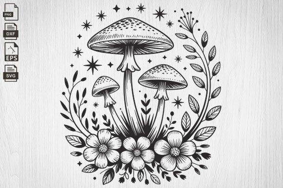 Mushroom Mystique: A Floral Embroidery Design Review